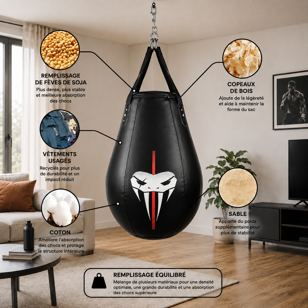 Sac de frappe Multifonction à Remplir – Sac de Frappe Résistant pour Entraînement à Domicile